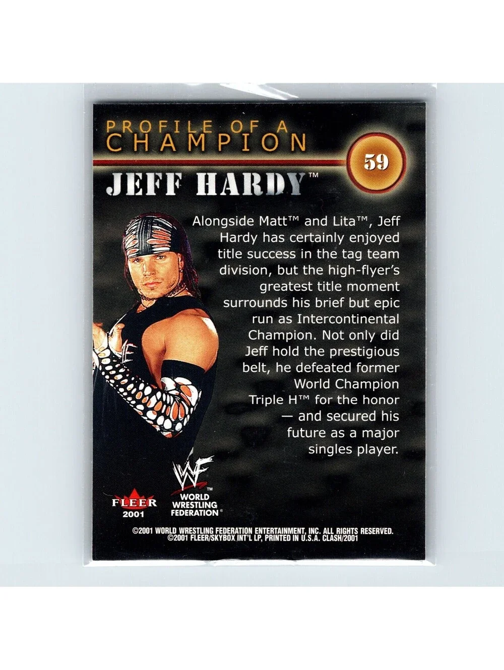 2001 Fleer WWF Championship Clash Jeff Hardy #59